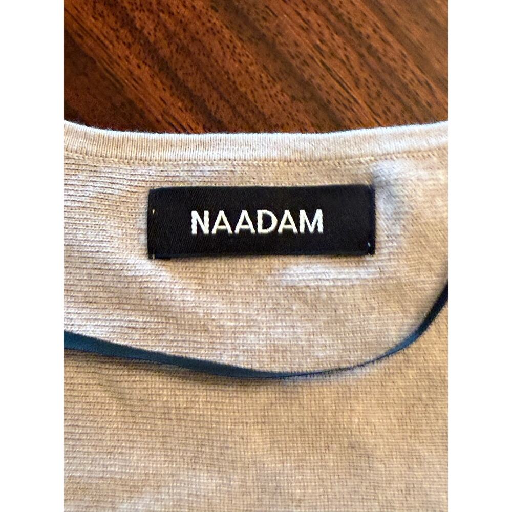 Nadaam Taupe Organic Cotton Cashmere Blend Bolero Cardigan Shrug One Size EUC - Picture 3 of 7